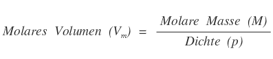 Formel: Molares Volumen