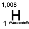Die Ordnungszahl von Wasserstoff ist 1